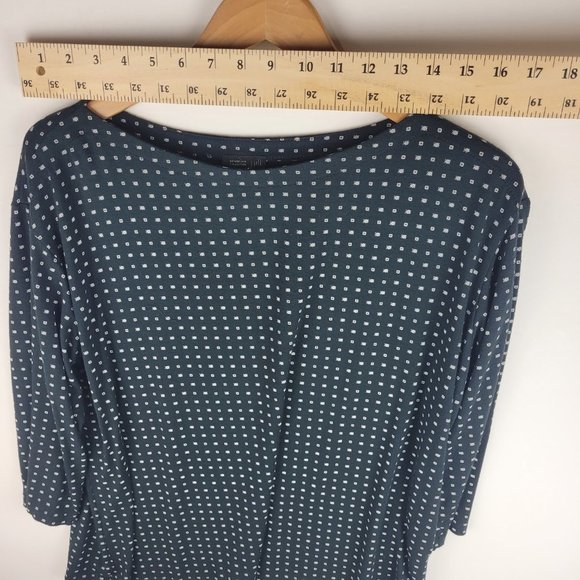 J Jill Wearever Collection Top Women Large Black Tunic Short Flowy Boat Neck - Picture 6 of 11